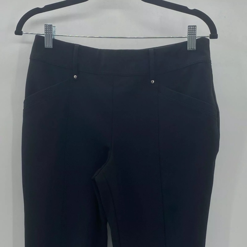 Zenergy By Chico's Vera Zip Ankle Pants Pull On Stretch Knit Womens Size 1